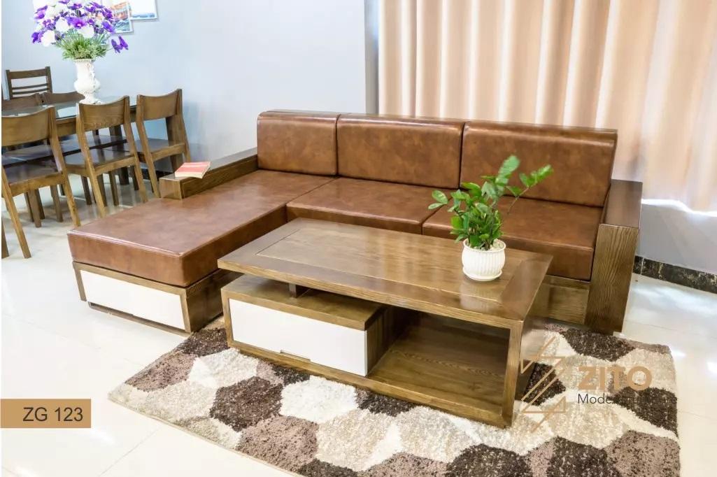 Sofa gỗ chữ L hiện đại ZG 123